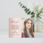 大学院写真バラ金ゴールドありがとう ポストカード (スタンド正面)