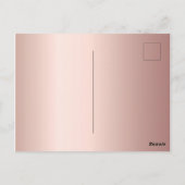 大学院写真バラ金ゴールドありがとう ポストカード (裏面)