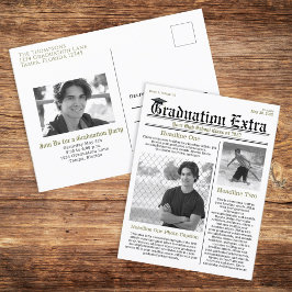 大学院写真モダントレンディーシンプル新聞 ポストカード