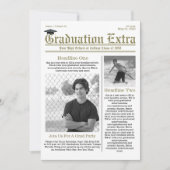 大学院写真モダントレンディーシンプル新聞 招待状 (正面)