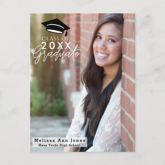 大学院写真モダン写真 インビテーションポストカード (正面)