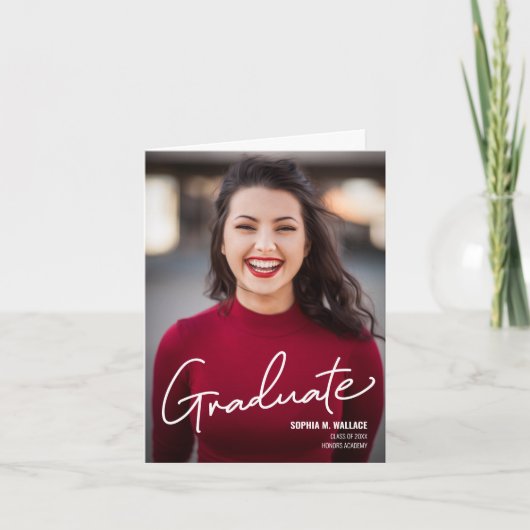 大学院写真モダン撮カスタム影 案内状 (正面)