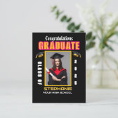 大学院写真卒業おめでとうカスタム ポストカード (スタンド正面)