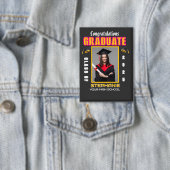 大学院写真卒業おめでとうカスタム 缶バッジ (インサイチュ)