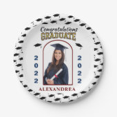 大学院写真卒業おめでとうカスタムP ペーパープレート (正面)