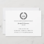 大学院写真招待状 招待状 (裏面)