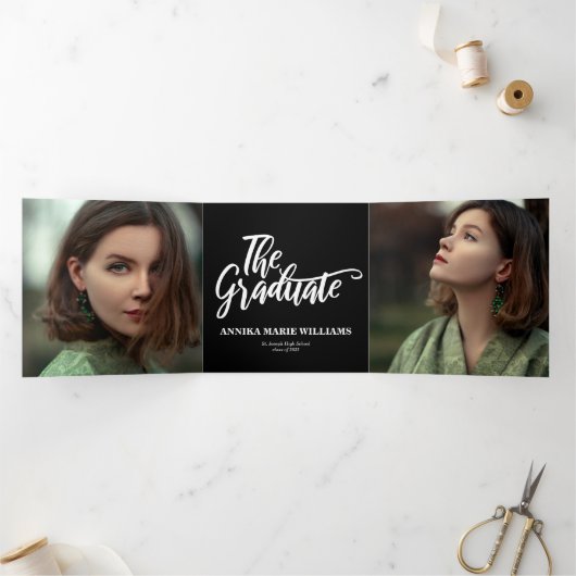 大学院写真数々の3回発表 三つ折り案内状 (内部)