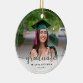 大学院写真書道グレー セラミックオーナメント (右)