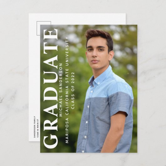 大学院写真研究科の卒業発表 案内ポストカード (正面/裏面)