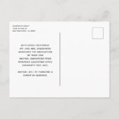 大学院写真研究科の卒業発表 案内ポストカード (裏面)