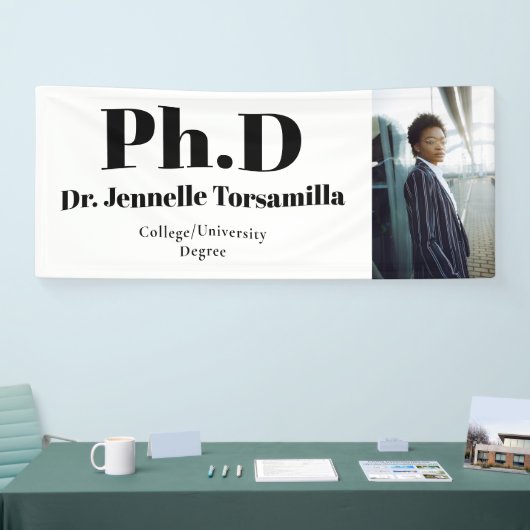 大学院写真PhD卒業 横断幕 (トレードショー)