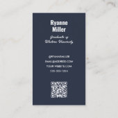 大学院写真QRコード コーリングカード (裏面)