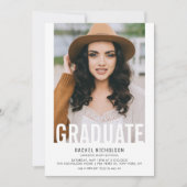 大学院切り出し写真卒業パーティー 招待状 (正面)