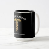 大学院医師博士おめでとう ツートーンマグカップ (正面右)