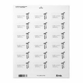 大学院卒業式ボウ卒業メール差出人住所 ラベル (フルシート)