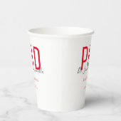 大学院卒業式赤色PhDパーティー紙杯 紙コップ (右)