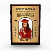 大学院卒業金ゴールドカスタム フォトブロック (正面)