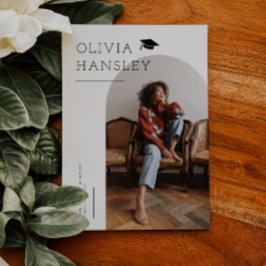 大学院名ホワイトアーチ卒業発表 サンキューカード