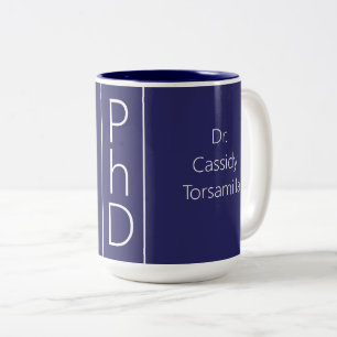 大学院名Blue PhD ツートーンマグカップ