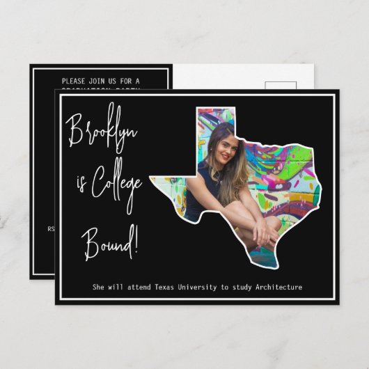 大学院大学バントテキサス州 ポストカード (正面/裏面)