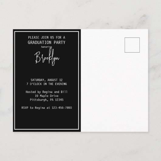 大学院大学バントテキサス州 ポストカード (裏面)