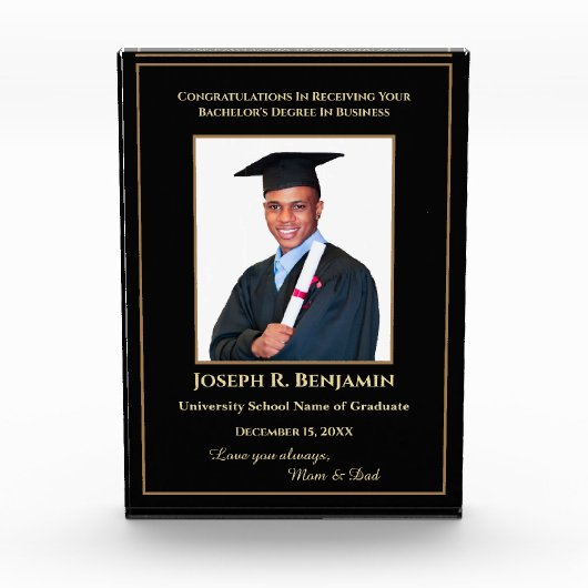 大学院大学金ゴールド フォトブロック (正面)