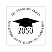 大学院差出人住所シンプルタイポグラフィ セルフインキングスタンプ (デザイン)