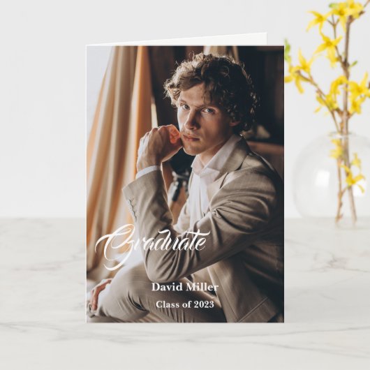 大学院挨拶カード カード (黄色い花)