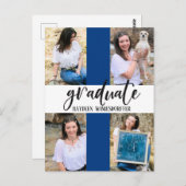 大学院数々の写真テンプレートカラーブロック ポストカード (正面/裏面)