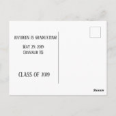 大学院数々の写真テンプレートカラーブロック ポストカード (裏面)