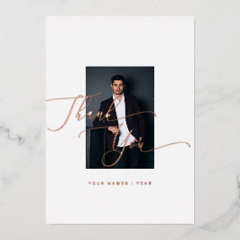 大学院書道ありエレガントがとう 箔シーズンカード