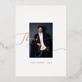 大学院書道ありエレガントがとう 箔シーズンカード (正面)