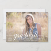 大学院書道 | 2フォト卒業 招待状 (正面)