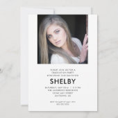 大学院書道 | 2写真卒業パーティー 招待状 (裏面)