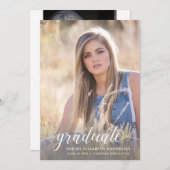 大学院書道 | 2写真卒業パーティー 招待状 (正面/裏面)