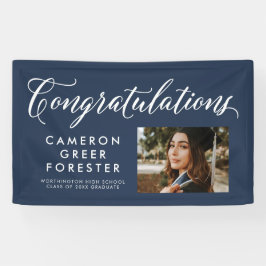 大学院海軍バナー、写真付きおめでとう 横断幕