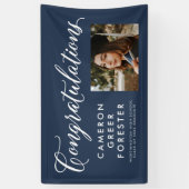 大学院海軍バナー、写真付きおめでとう 横断幕 (縦)