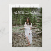 大学院生のかわいい脚本 | 写真の日付を保存 案内ポストカード (正面/裏面)