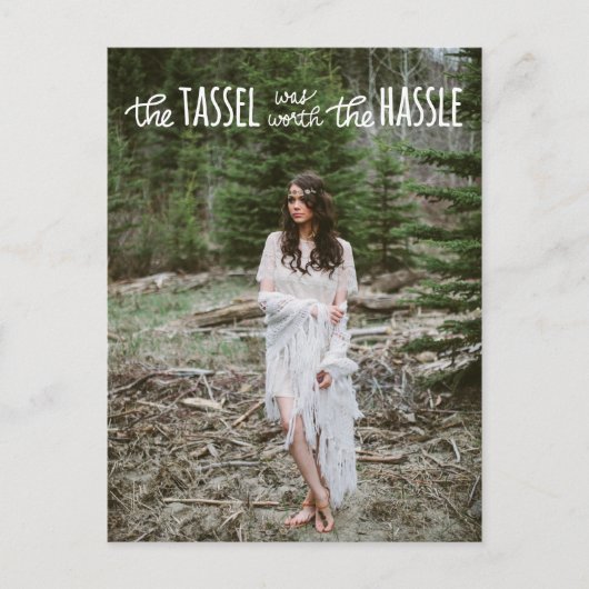 大学院生のかわいい脚本 | 写真の日付を保存 案内ポストカード (正面)