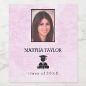 大学院生の写真とイラストレーション ワインラベル (シングルラベル)