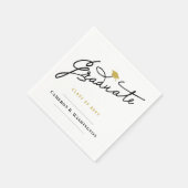 大学院生の卒業生キャップシンプル卒業式パーティー スタンダードカクテルナプキン (角)