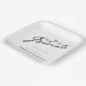 大学院生の卒業生キャップシンプル卒業式パーティー ペーパープレート (傾斜あり)