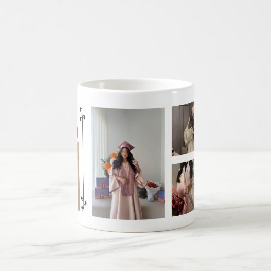 大学院生の名前と写真を添えたマグカップ | カスタマイズ コーヒーマグカップ (中央)