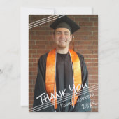 大学院生の手紙感謝 | 1枚の写真 サンキューカード (正面)