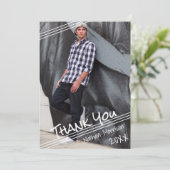 大学院生の手紙感謝 | 1枚の写真 サンキューカード (スタンド正面)