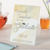 大学院生の知恵の金ゴールド 台座サイン (インサイチュ)