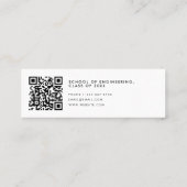 大学院生スクリプトのミニマルQRコード スキニー名刺 (裏面)