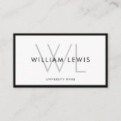 大学院生ミニマルモダンリストQRコード 名刺 (正面)