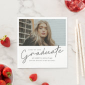 大学院生写真卒業パーティー スタンダードランチョンナプキン (インサイチュ)