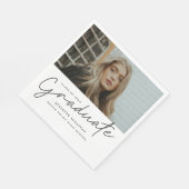 大学院生写真卒業パーティー スタンダードランチョンナプキン (角)